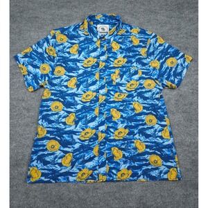 Savage Tacticians Hawaiian Shirt Men's XL Blue AOP Rifle Gernades Golf Military